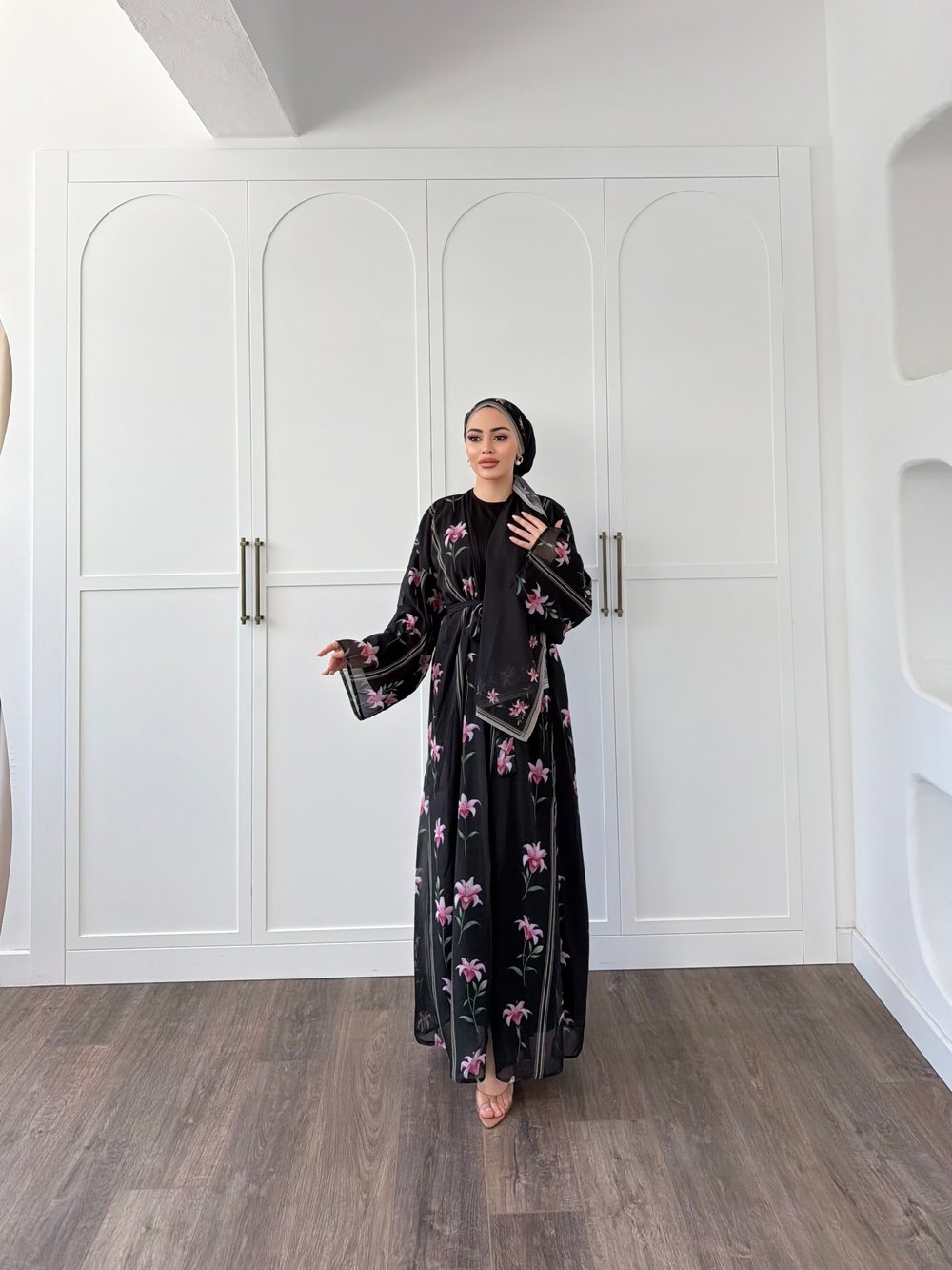 Geyyan Abaya Şal Hediyeli - Siyah