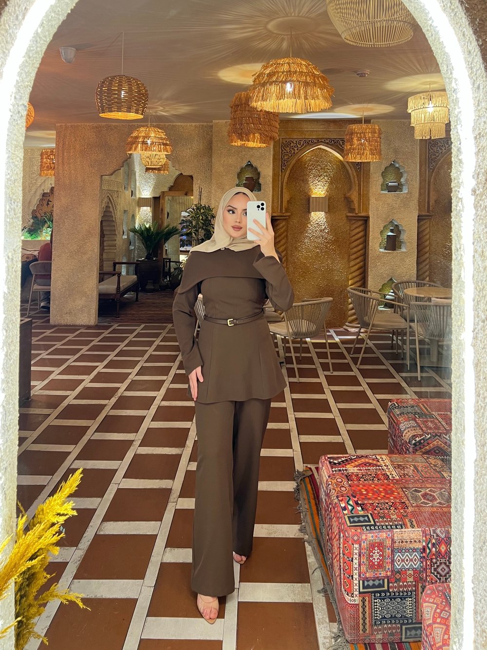 Hande Kemerli Takım - Kahve