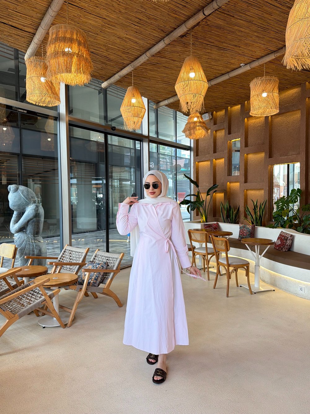 Havas Çapraz Elbise - Pembe