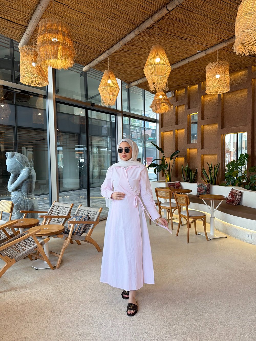 Havas Çapraz Elbise - Pembe