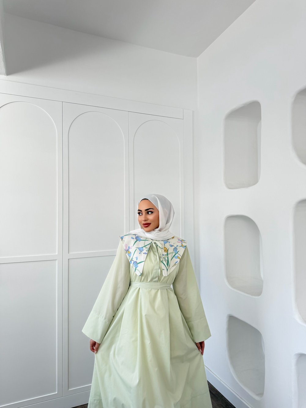 Hwm Bebe Yaka Elbise - Yeşil