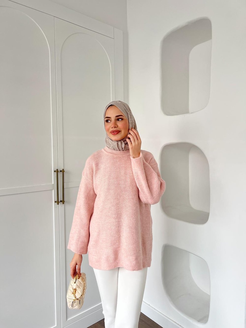 Maks Triko Kazak - Pudra