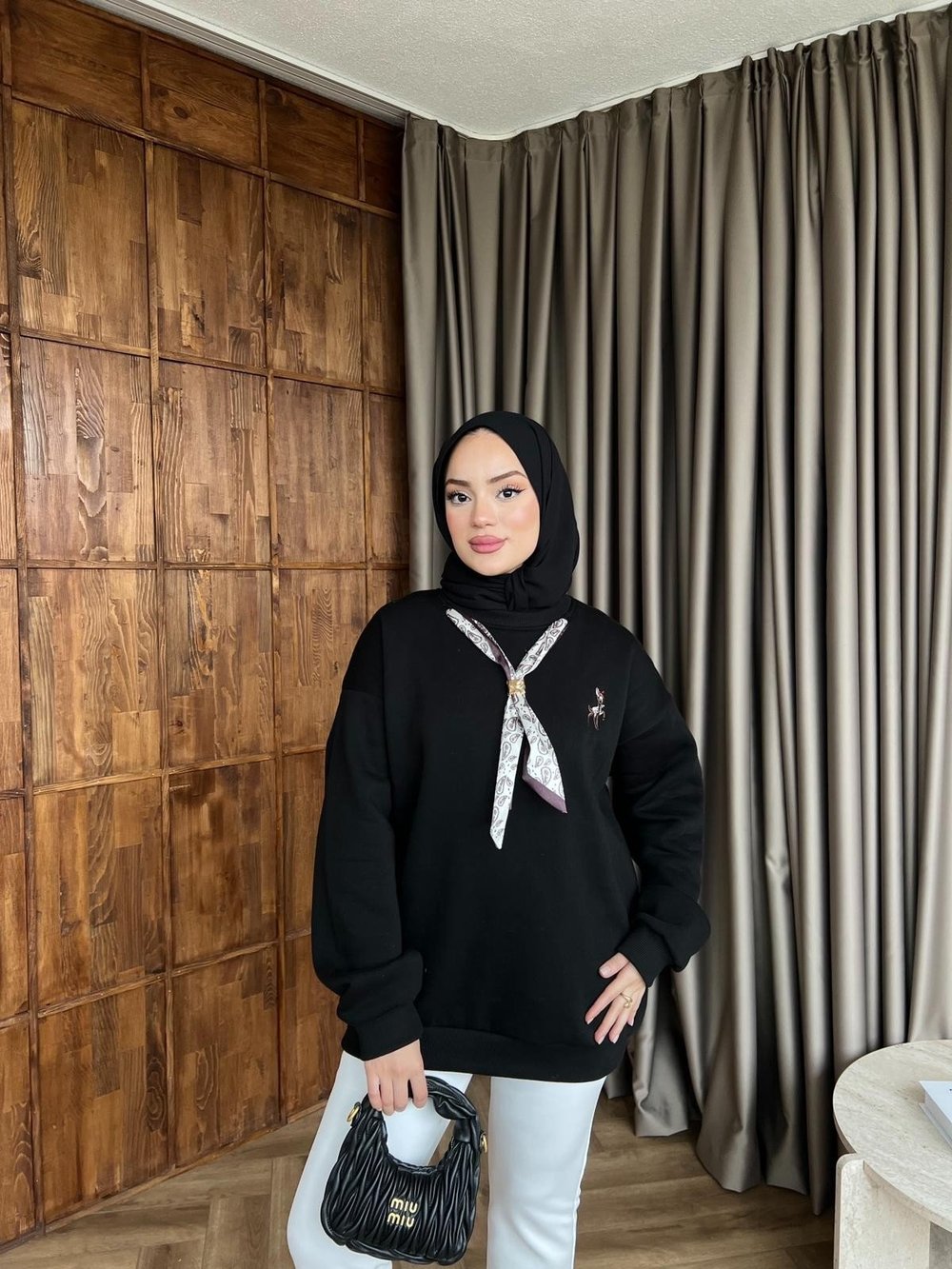 Miki Fiyonklu Sweat - Siyah