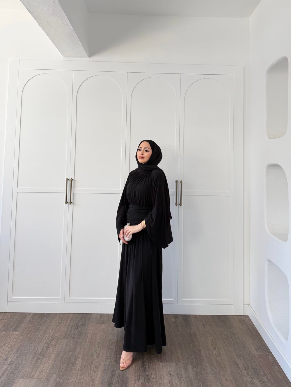 Mikra Sandy Elbise - Siyah