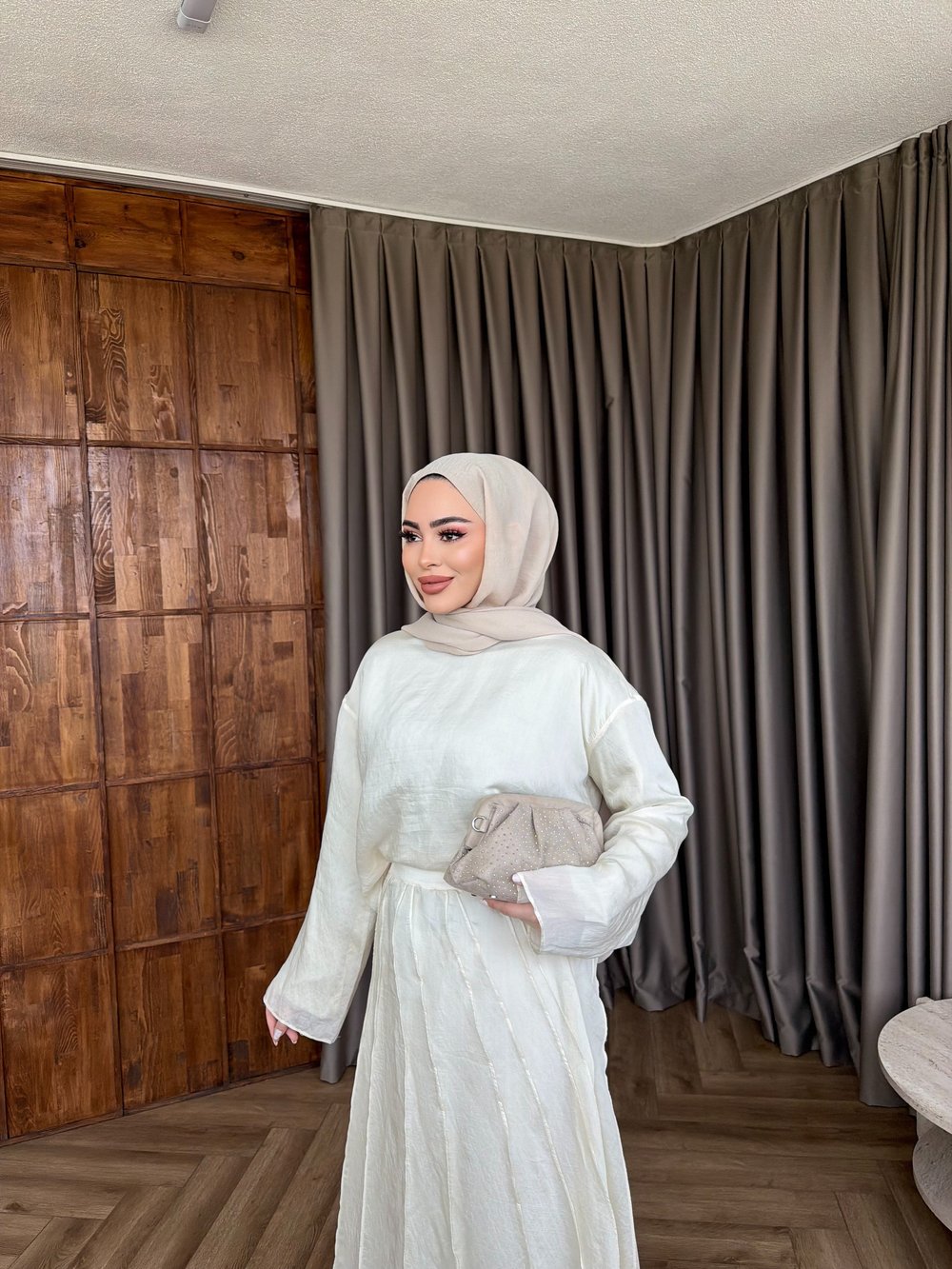 Nisa Etekli Takım - Krem