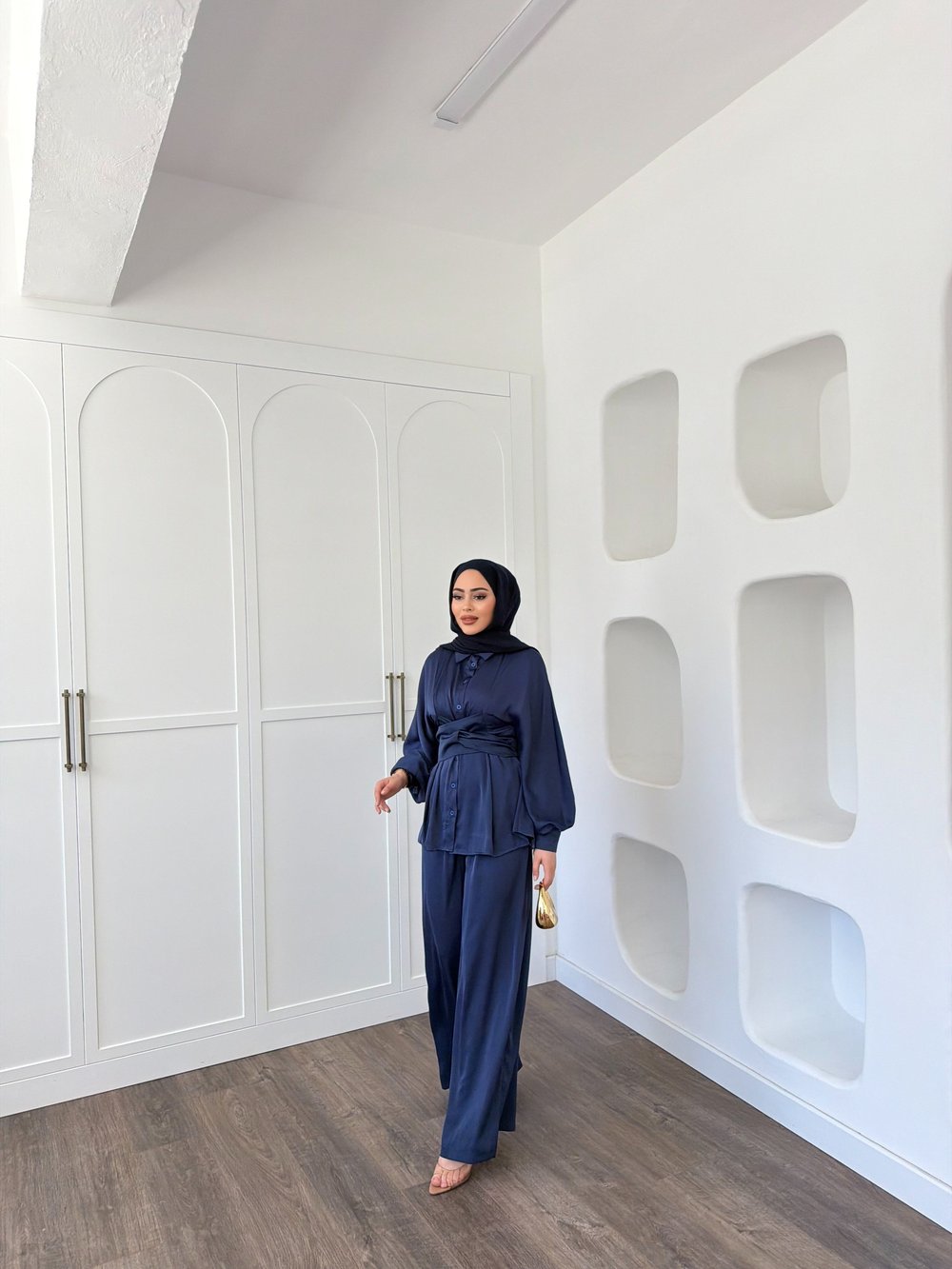 Nursu Saten Takım - Saks