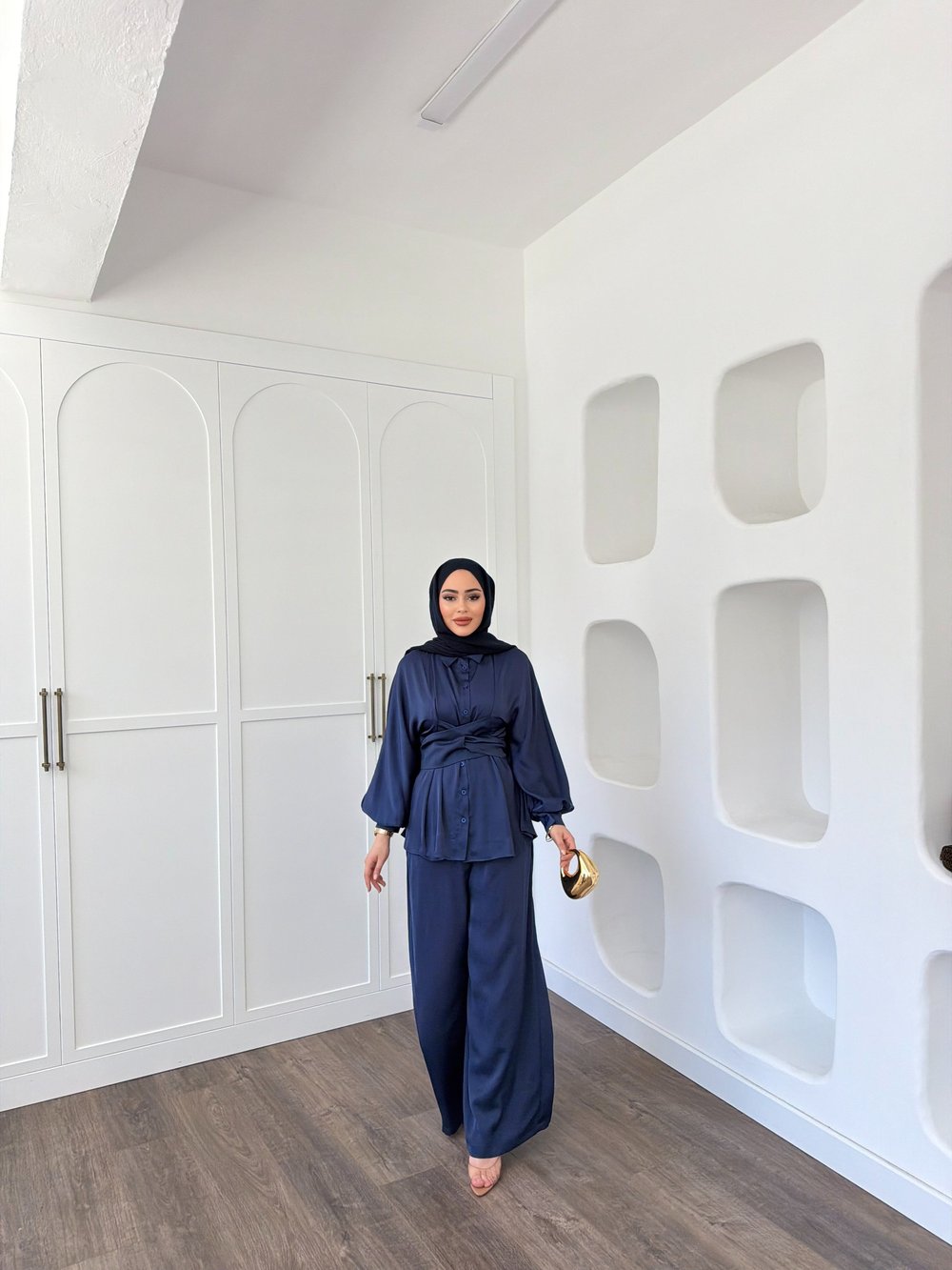Nursu Saten Takım - Saks