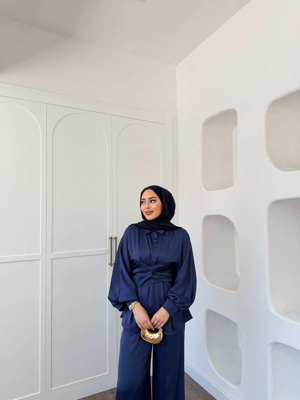 Nursu Saten Takım - Saks
