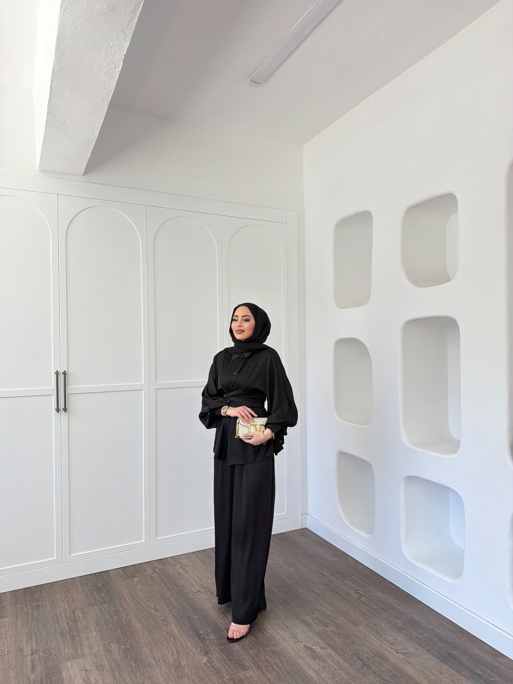 Nursu Saten Takım - Siyah