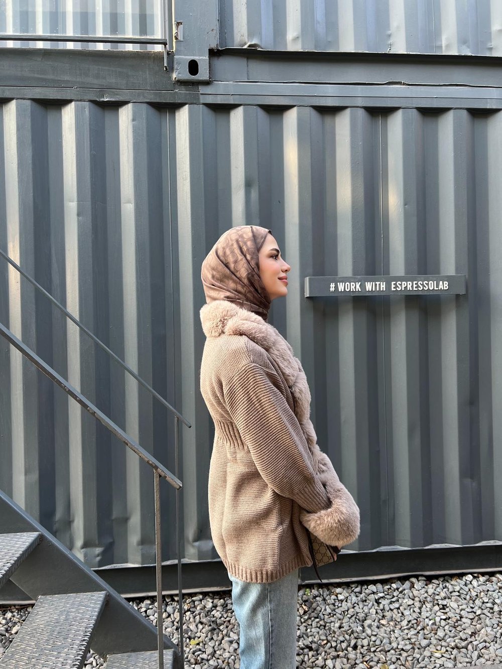 Pera Kürk Detaylı Hırka - Vizon 