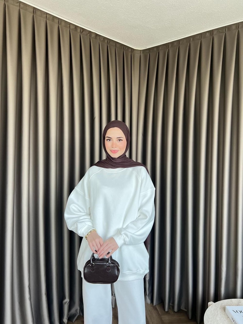 Quna 3 İplik Eşofman - Beyaz