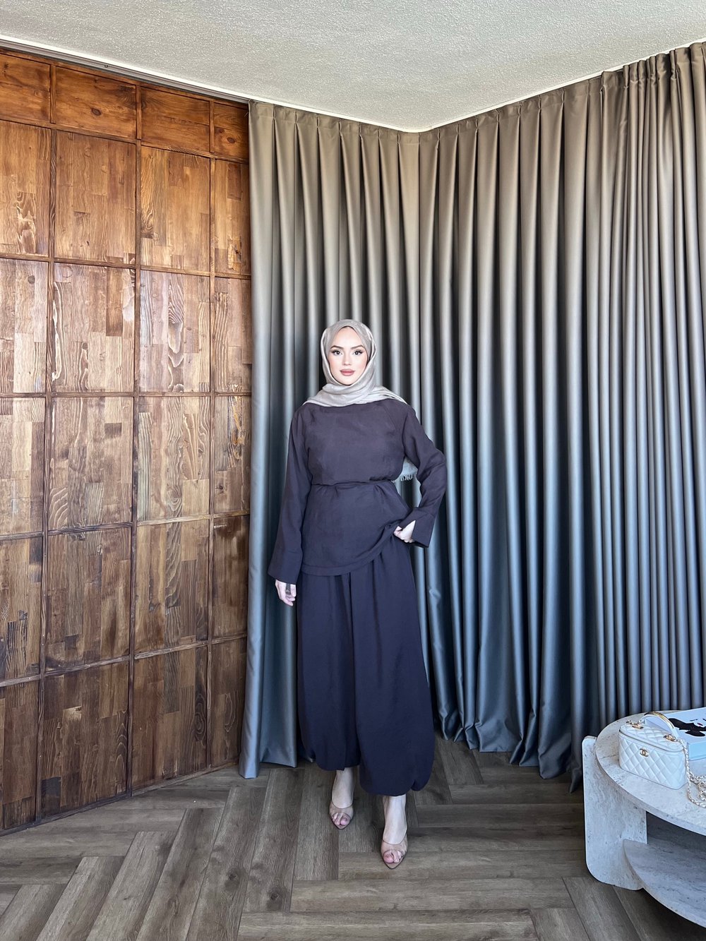 Şalvar Han Takım - Kahve