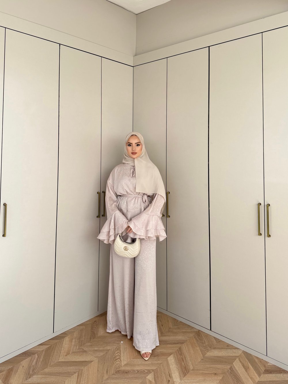 Şanze Saten Takım - Bej