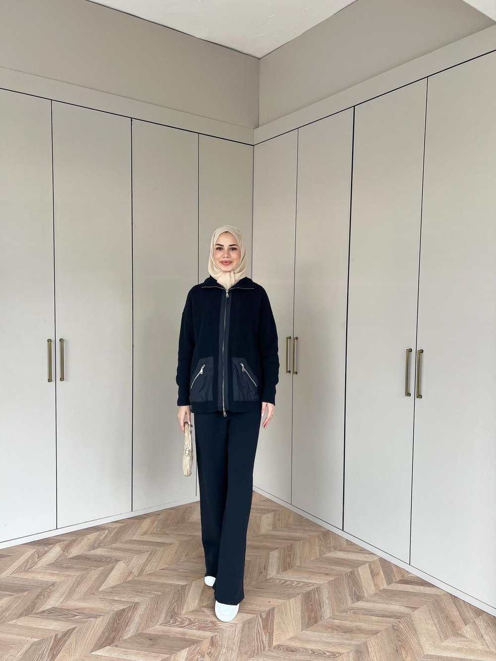 Seta Fermuarlı Triko Takım - Lacivert