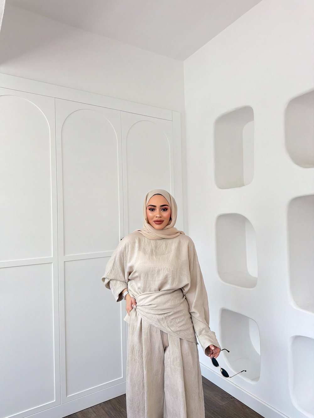 Şeyna Şalvar Takım - Bej