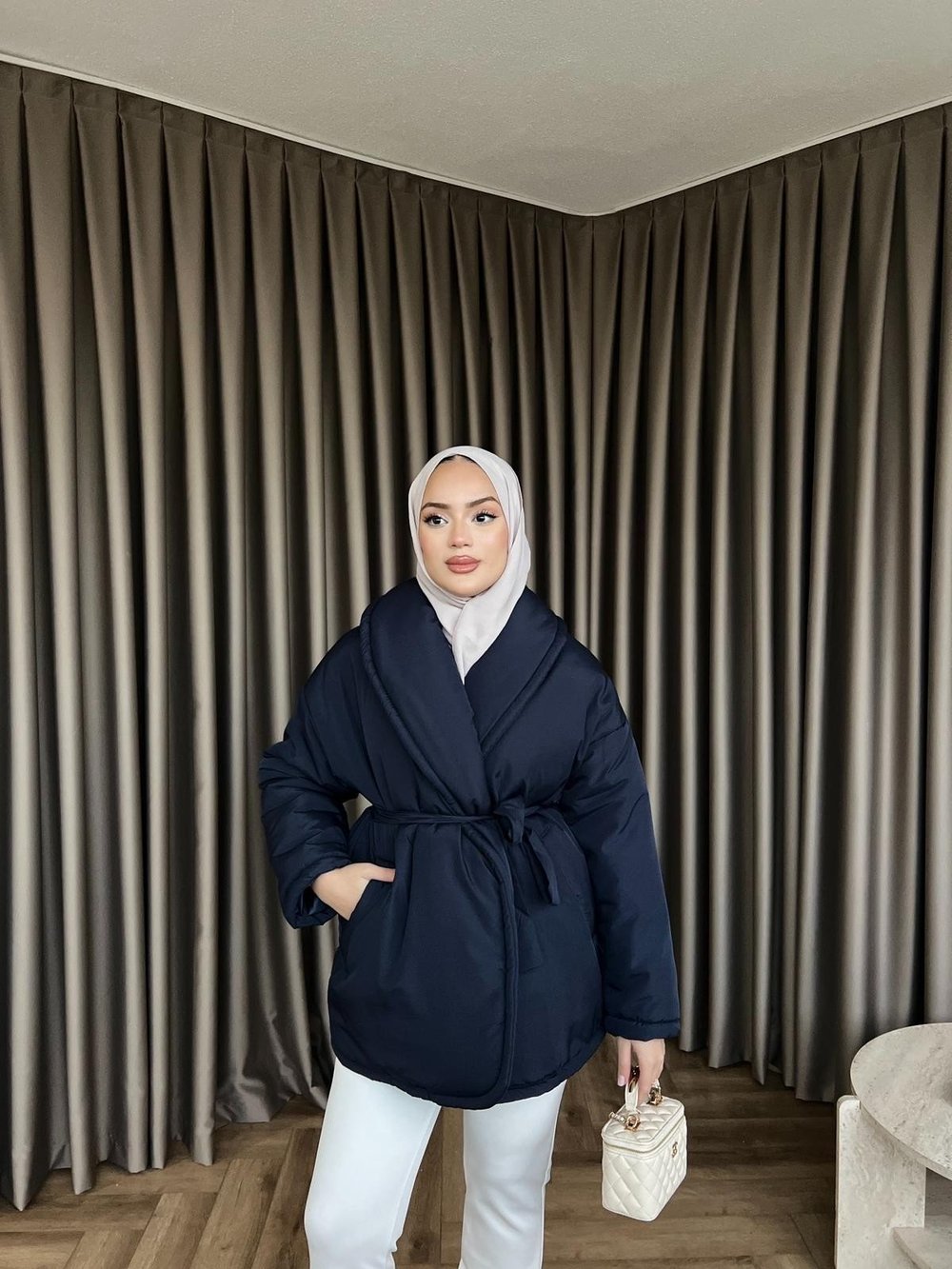 Şişme Mont - Lacivert