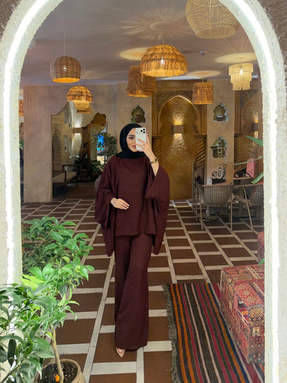 Su Keten Takım -Bordo