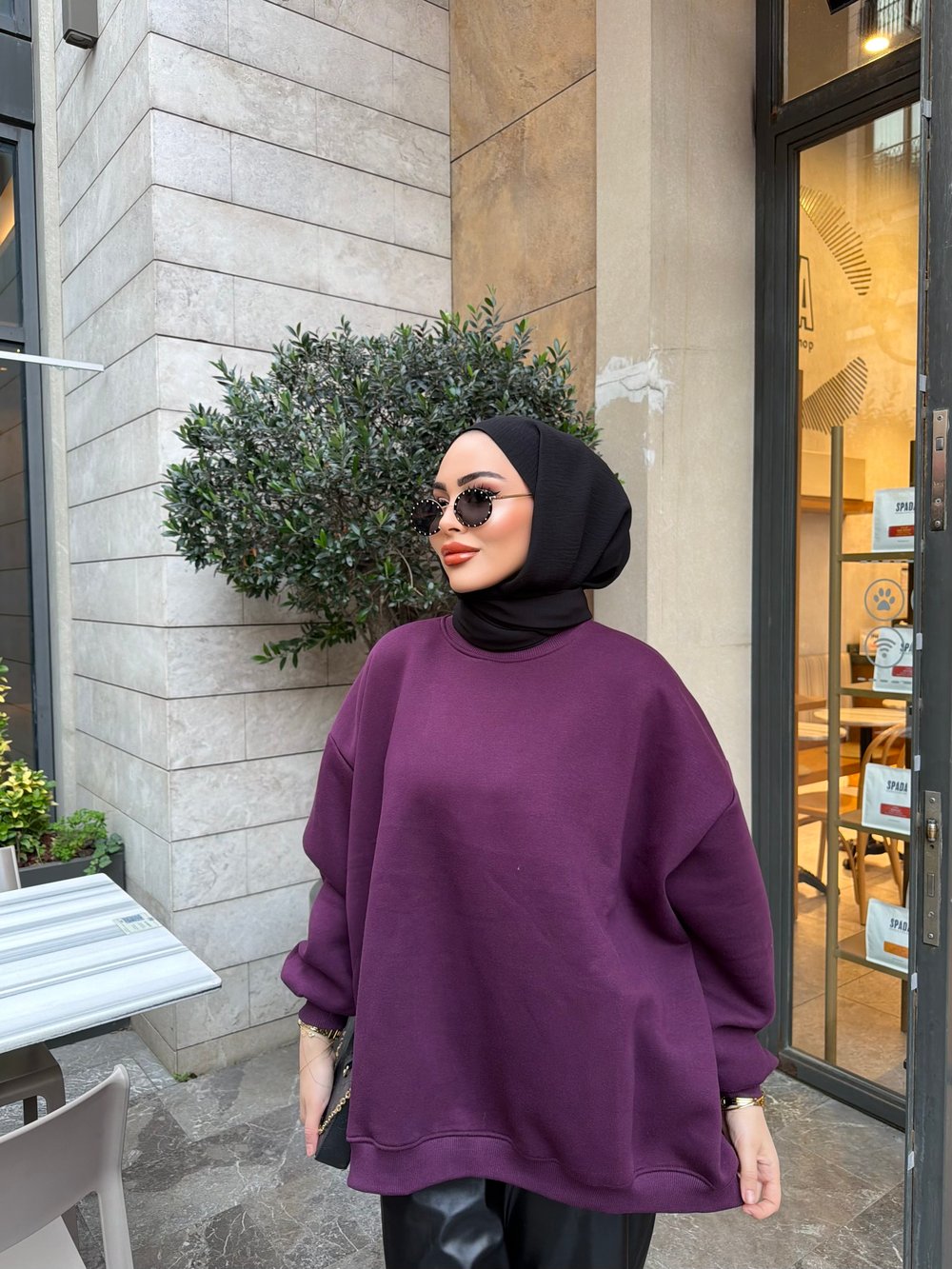 Yupii Oversize Sweat - Mürdüm (ÖNSİPARİŞ)