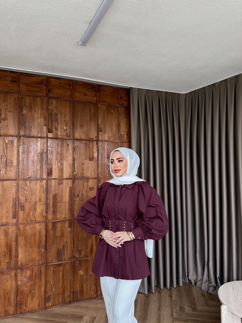 Zeruşa Gömlek - Mürdüm