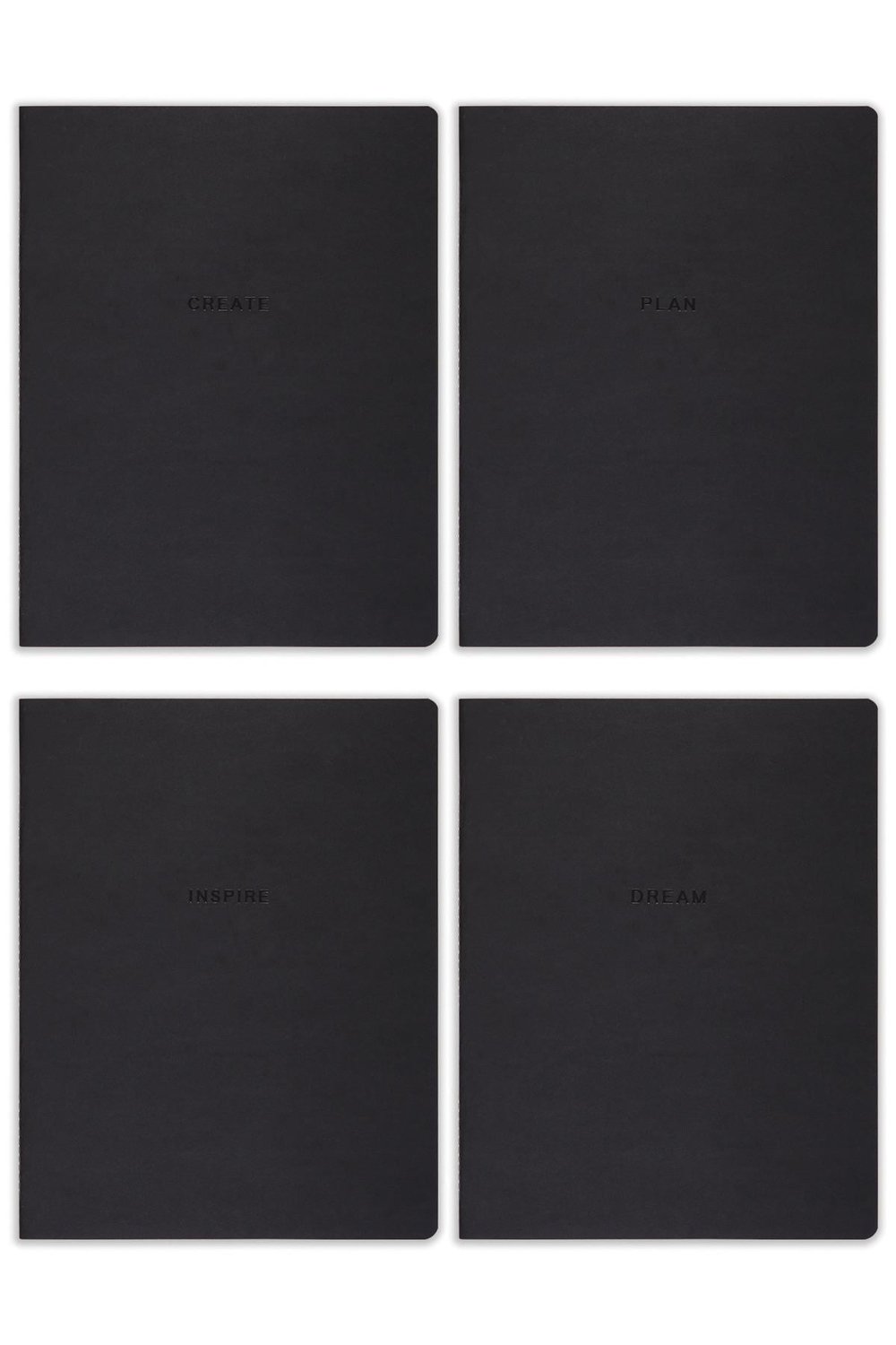 Matt Notebook 18x24'cm 4'lü Defter Set Çizgili Terzi Dikiş Siyah