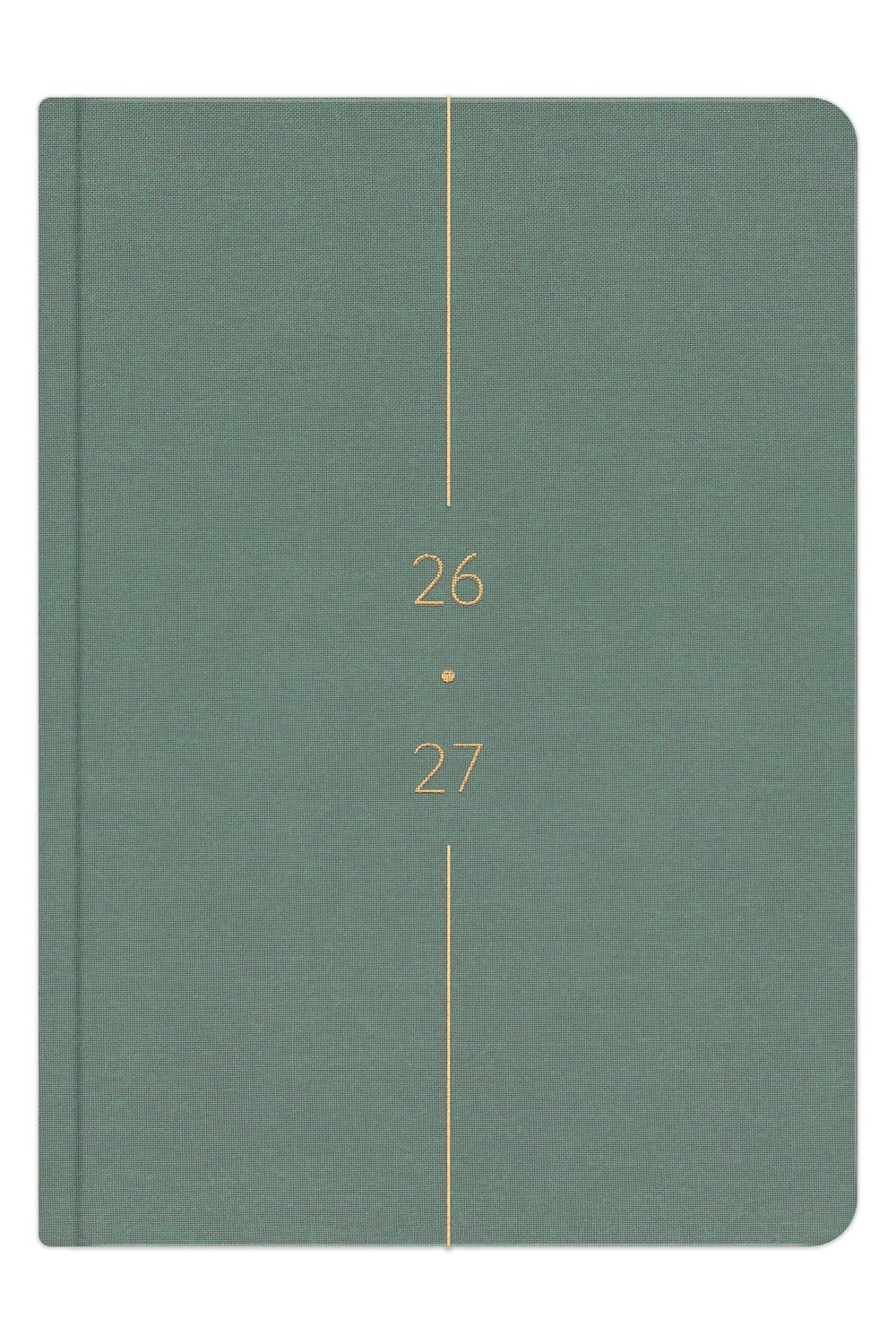 Matt Notebook 2026-2027 A5 Keten Akademik Ajanda 15x21 cm - 17 Aylık Yeşil