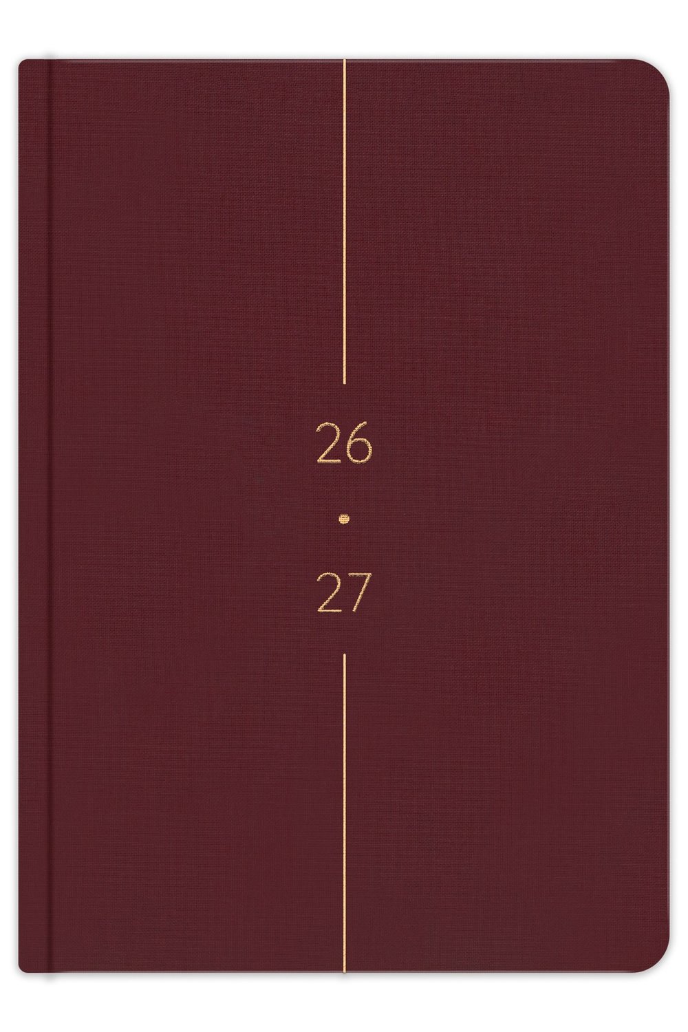 Matt Notebook 2026-2027 A5 Keten Akademik Ajanda 15x21 cm - 17 Aylık Bordo