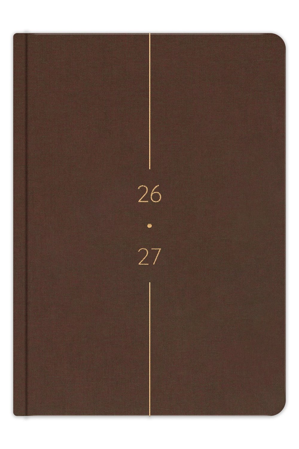 Matt Notebook 2026-2027 A5 Keten Akademik Ajanda 15x21 cm - 17 Aylık Kahverengi