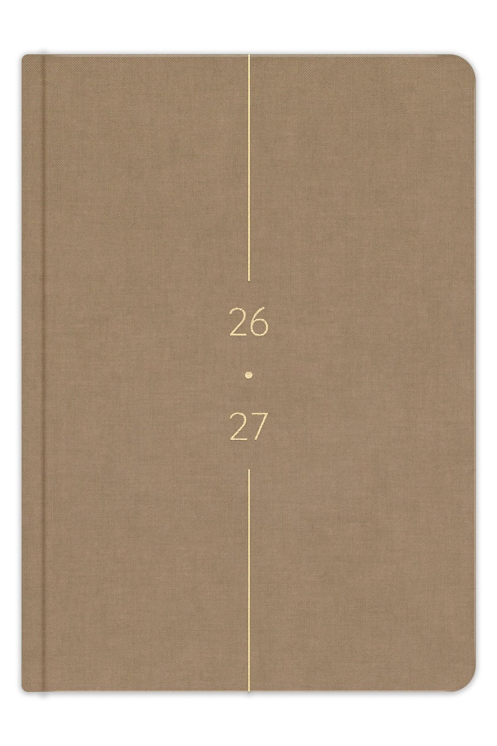 Matt Notebook 2026-2027 A5 Keten Akademik Ajanda 15x21 cm - 17 Aylık Sütlü Kahve