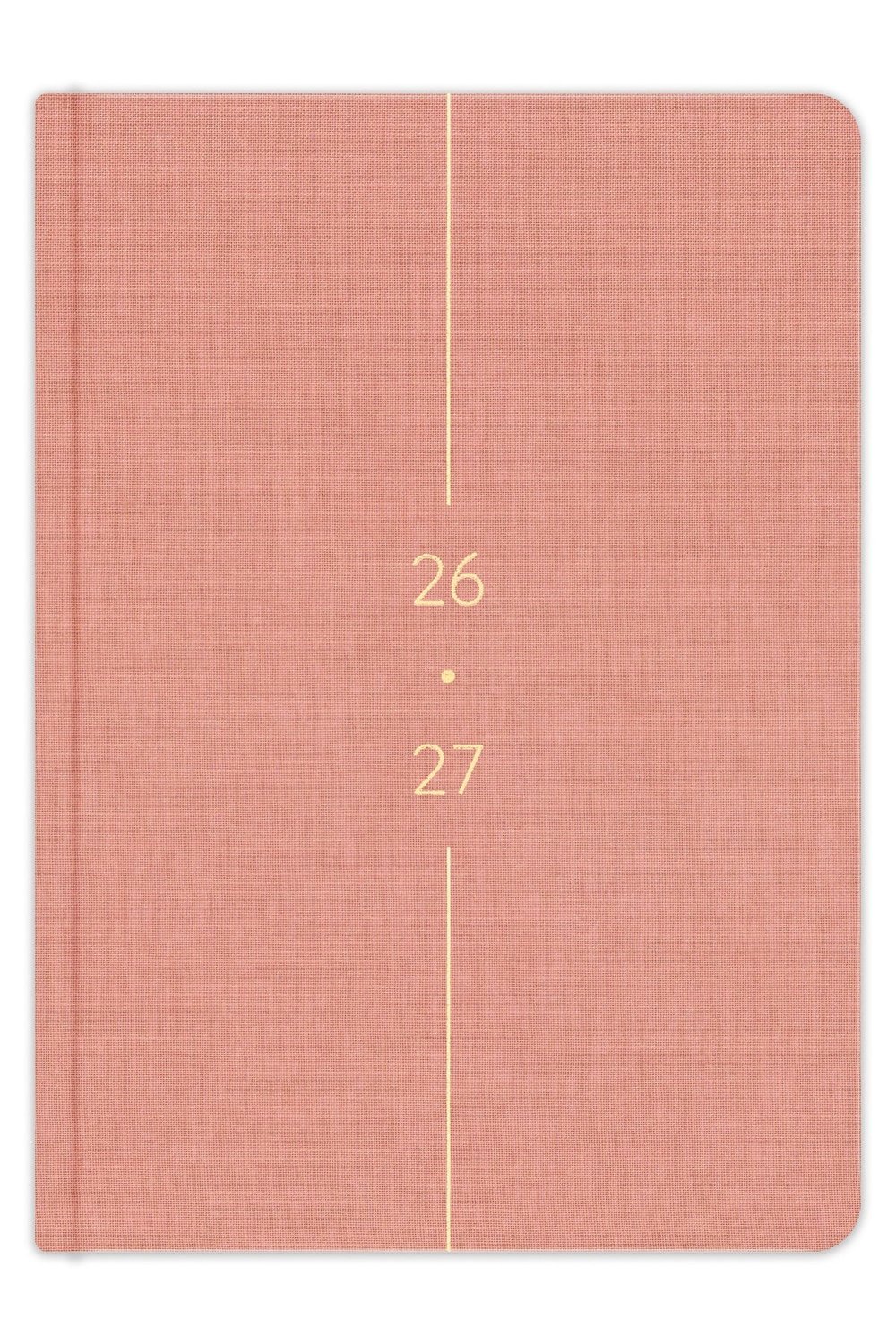 Matt Notebook 2026-2027 A5 Keten Akademik Ajanda 15x21 cm - 17 Aylık Pembe