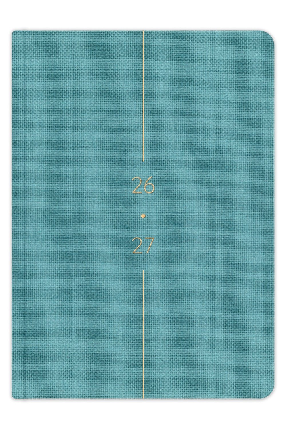 Matt Notebook 2026-2027 A5 Keten Akademik Ajanda 15x21 cm - 17 Aylık Turkuaz