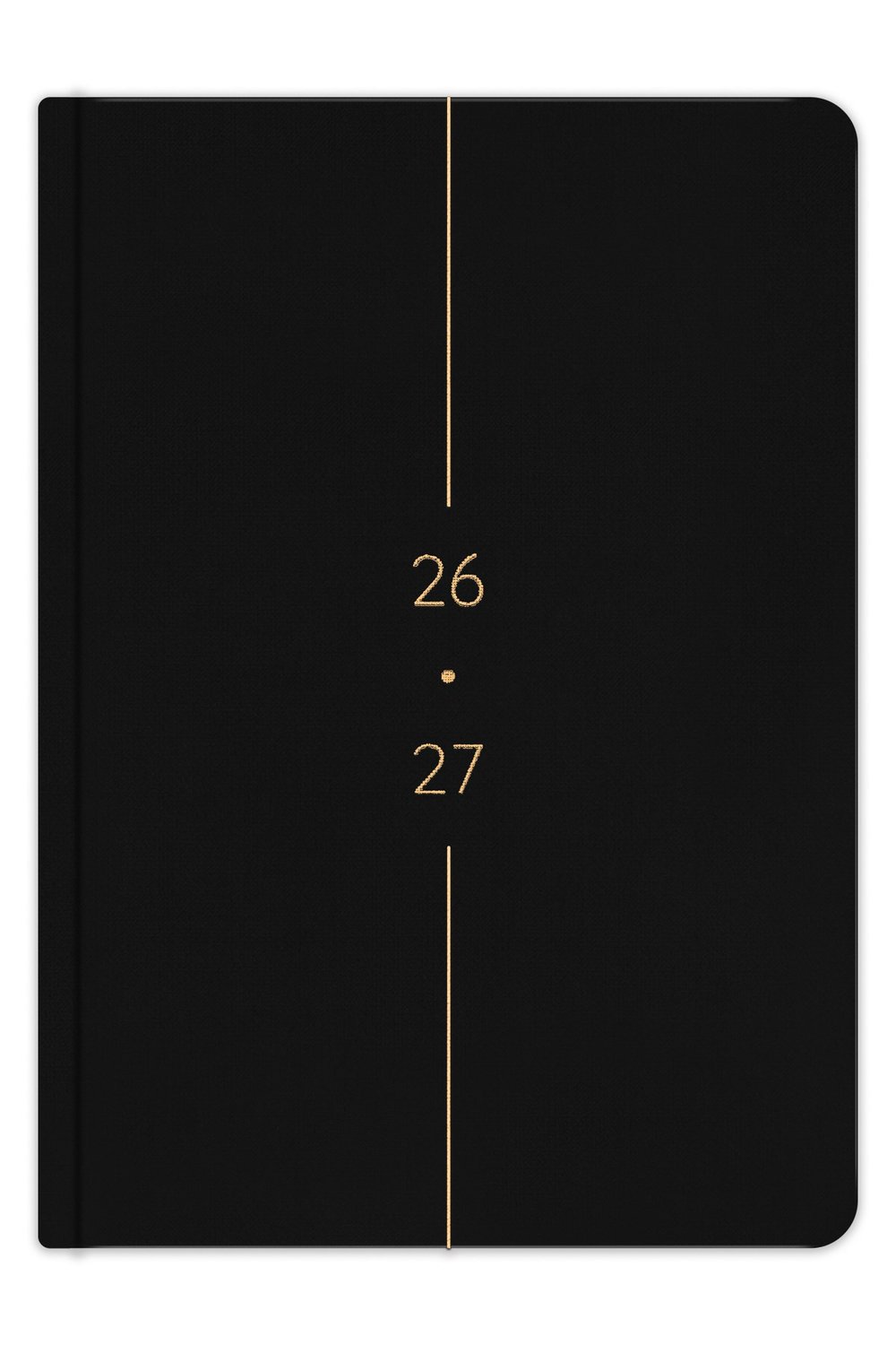 Matt Notebook 2026-2027 A5 Keten Akademik Ajanda 15x21 cm - 17 Aylık Siyah