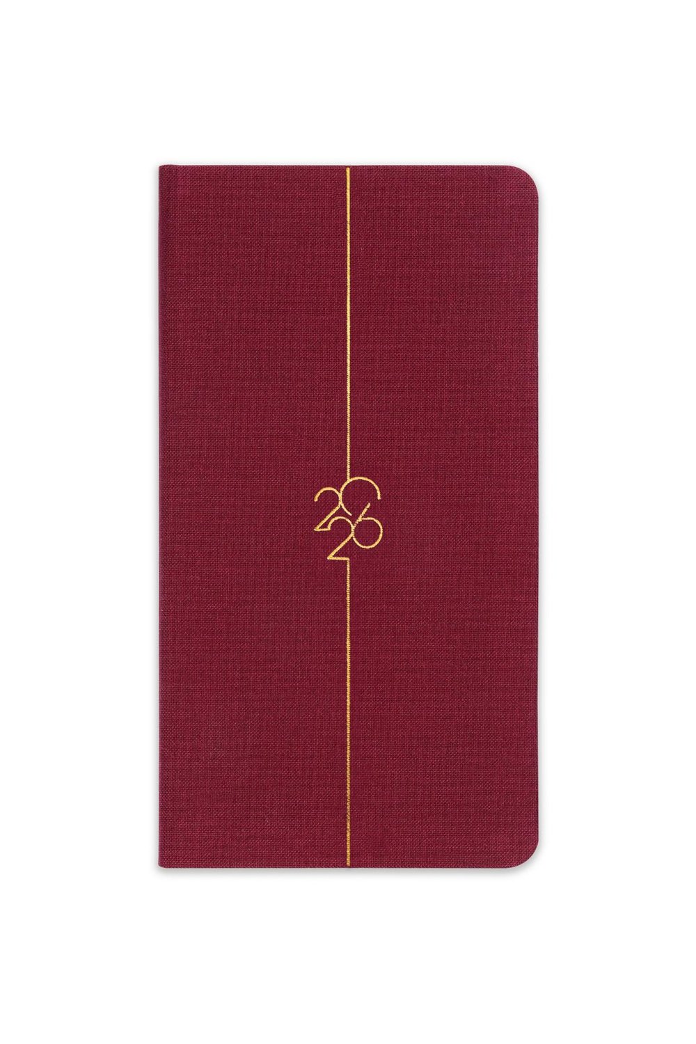 Matt Notebook 2026 Yılı Haftalık Keten Cep Ajandası 12 Aylık Bordo