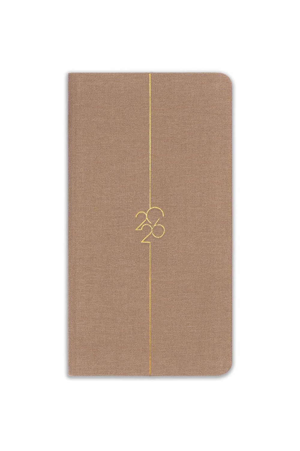 Matt Notebook 2026 Yılı Haftalık Keten Cep Ajandası 12 Aylık Sütlü Kahve