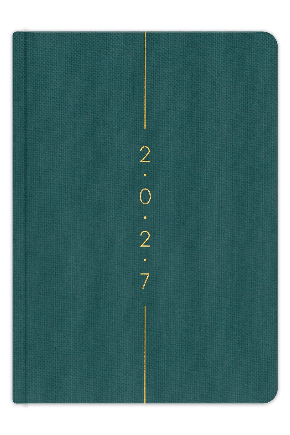 Matt Notebook 2027 Yılı A5 Keten Haftalık Ajanda 15x21 cm - 12 Aylık Koyu Yeşil