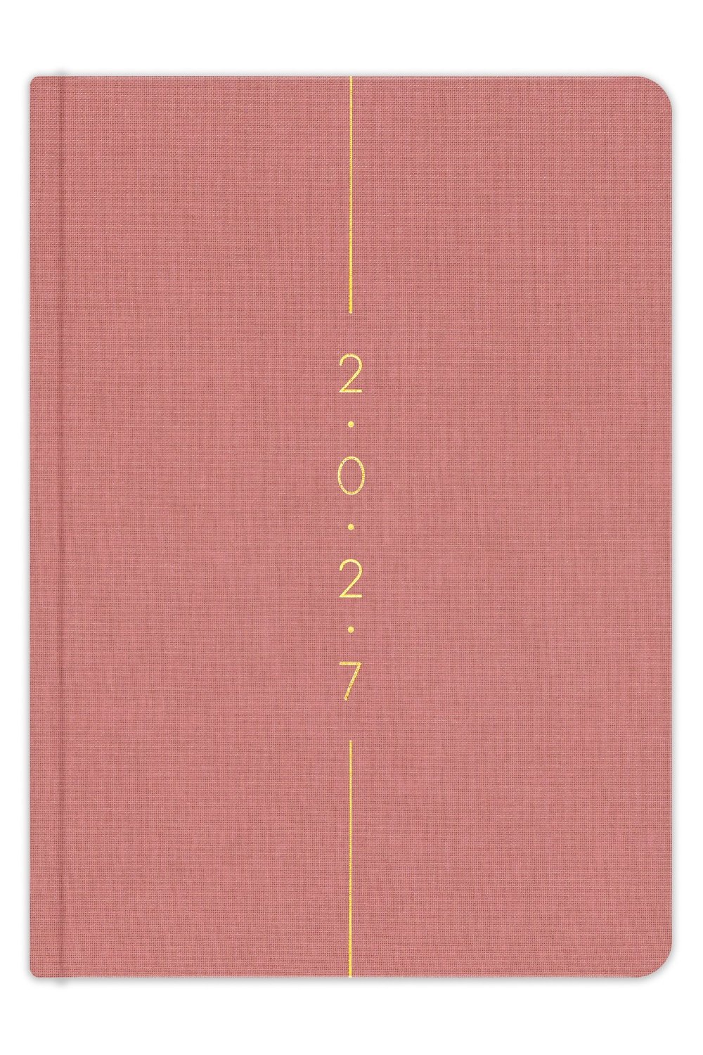 Matt Notebook 2027 Yılı A5 Keten Haftalık Ajanda 15x21 cm - 12 Aylık Pembe