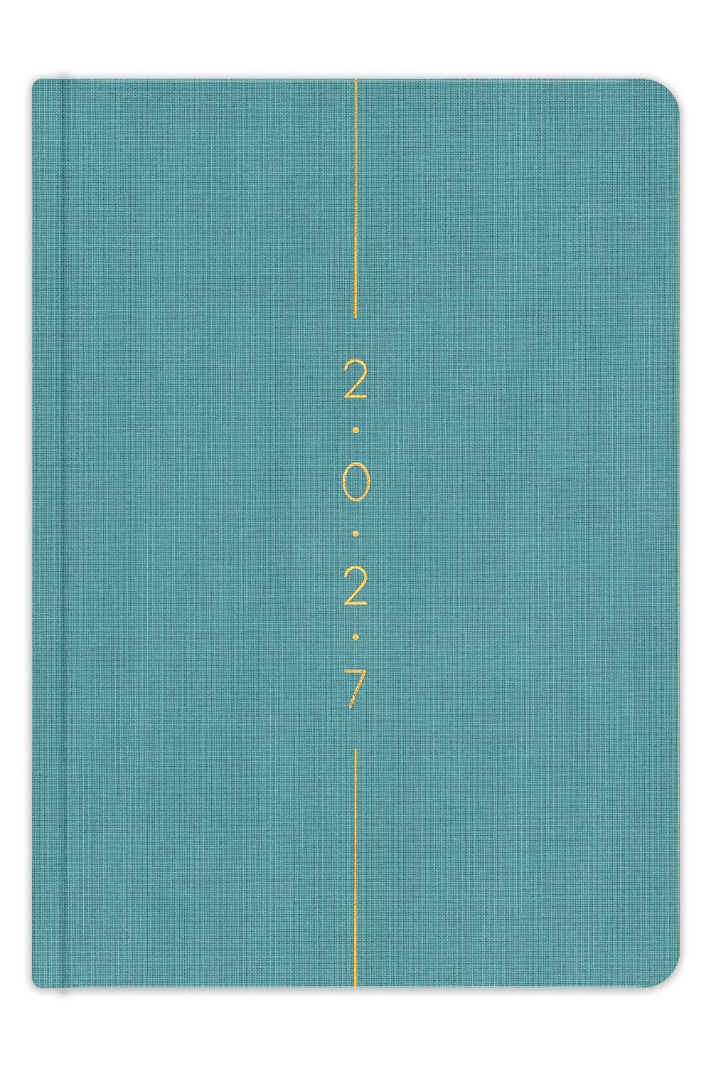 Matt Notebook 2027 Yılı A5 Keten Haftalık Ajanda 15x21 cm - 12 Aylık Turkuaz