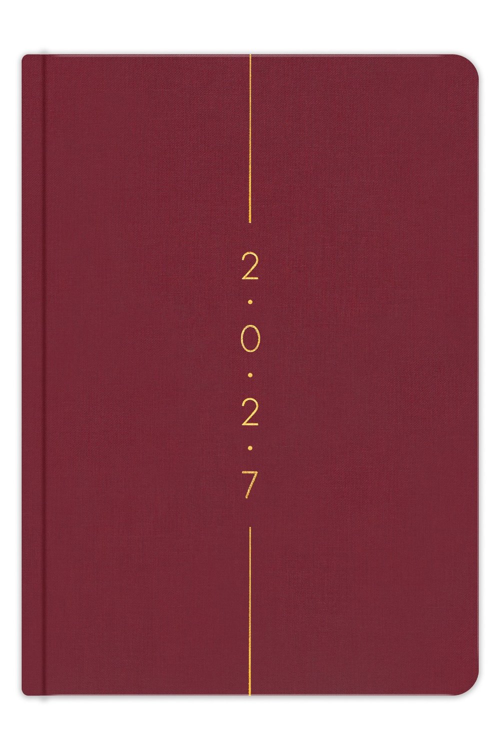 Matt Notebook 2027 Yılı A5 Keten Haftalık Ajanda 15x21 cm - 12 Aylık Bordo