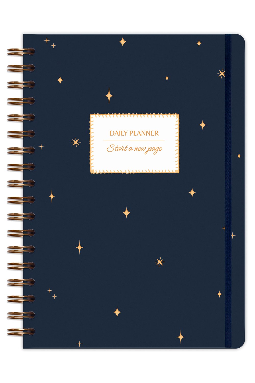Matt Notebook 2027 Yılı Günlük Spiralli Ajanda 16x24 cm - 12 Aylık Lacivert