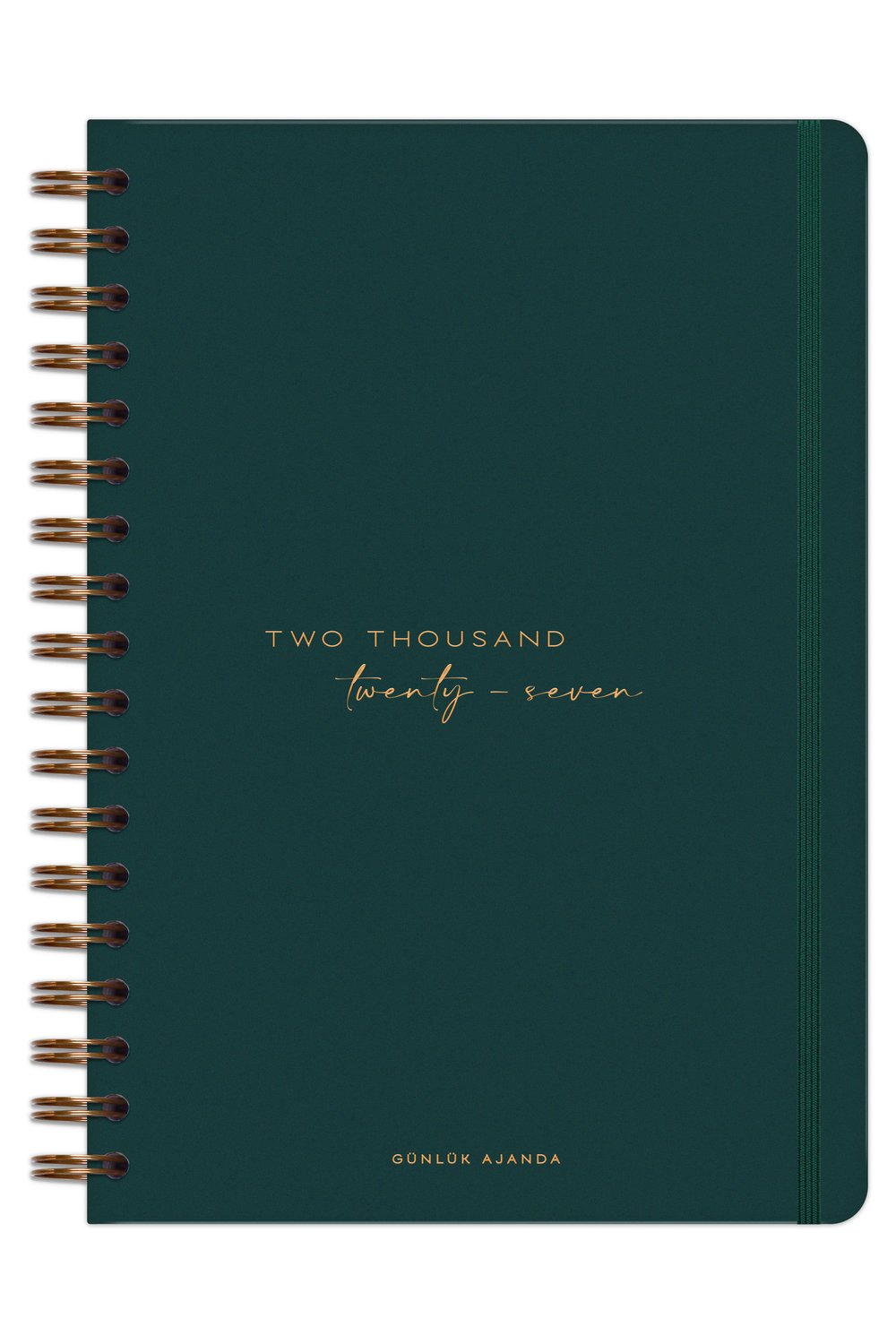 Matt Notebook 2027 Yılı Günlük Spiralli Ajanda 16x24 cm - 12 Aylık Two Thousand Twenty Seven