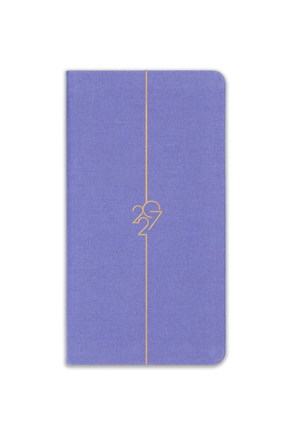 Matt Notebook 2027 Yılı Haftalık Keten 9x17 cm Cep Ajandası 12 Aylık Lila