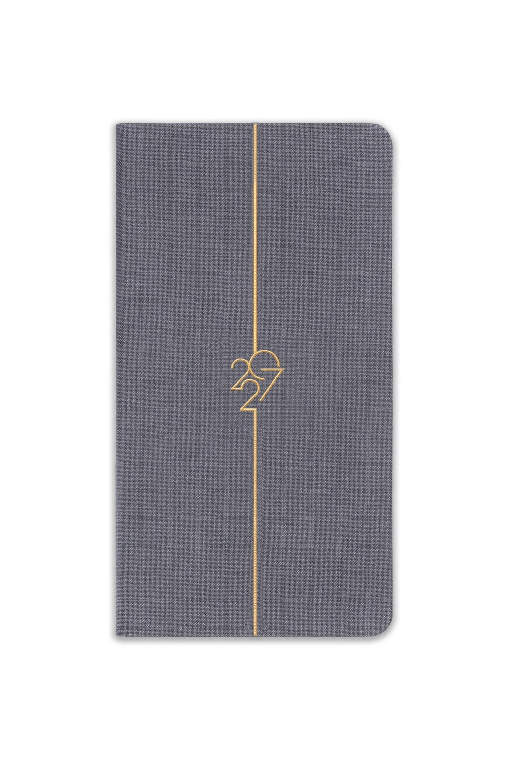 Matt Notebook 2027 Yılı Haftalık Keten 9x17 cm Cep Ajandası 12 Aylık Füme