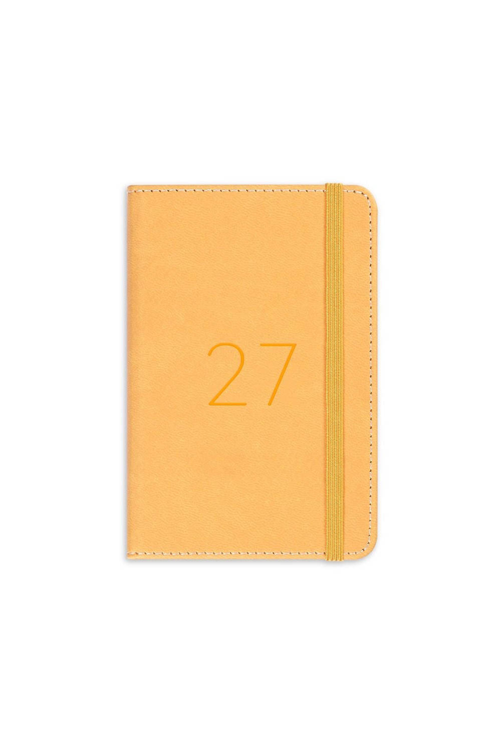 Matt Notebook 2027 Yılı Lastikli Günlük Cep Ajandası 12 Aylık Sarı