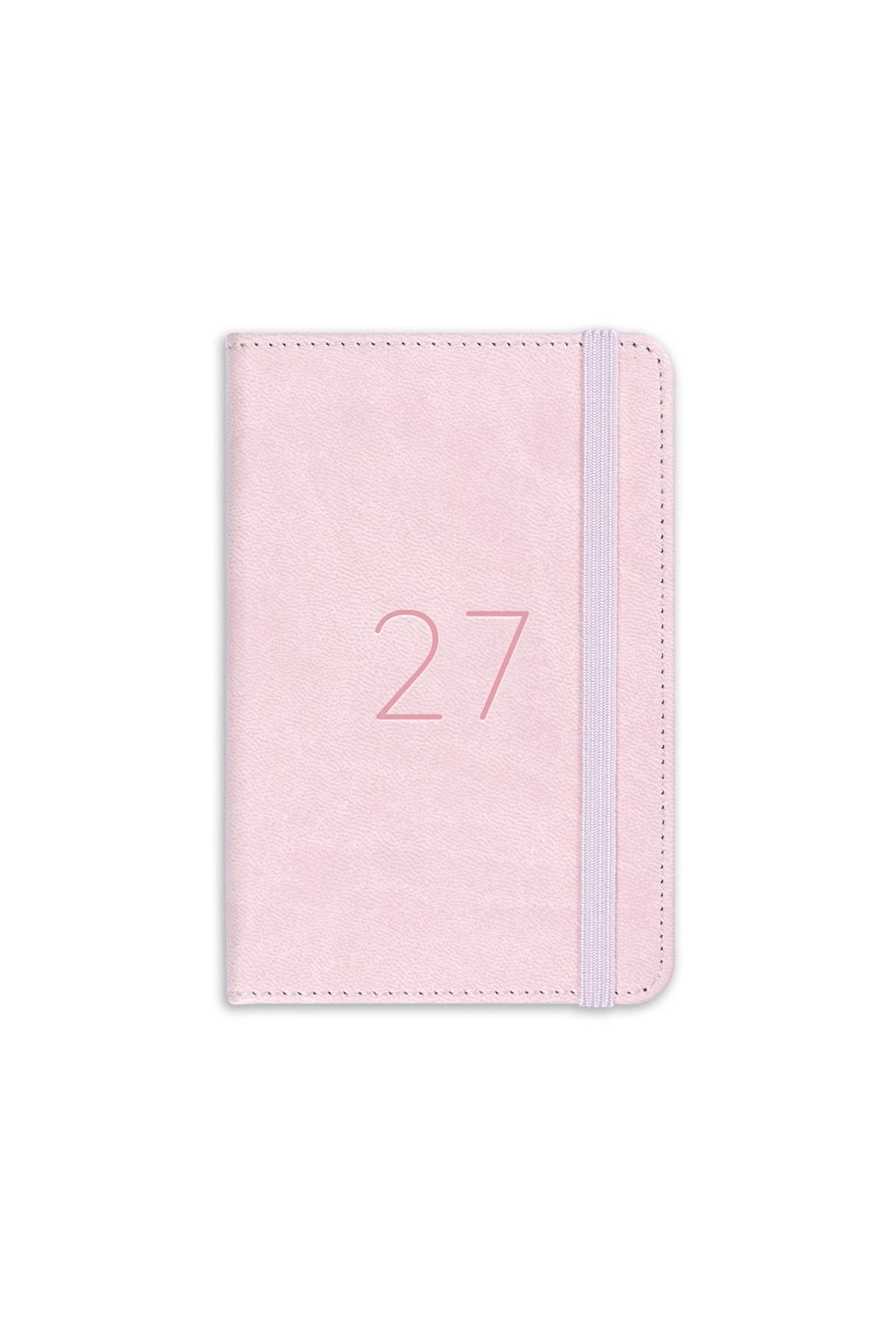 Matt Notebook 2027 Yılı Lastikli Günlük Cep Ajandası 12 Aylık Pembe