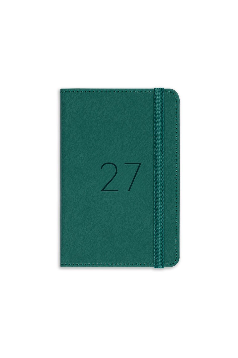 Matt Notebook 2027 Yılı Lastikli Günlük Cep Ajandası 12 Aylık Koyu Yeşil