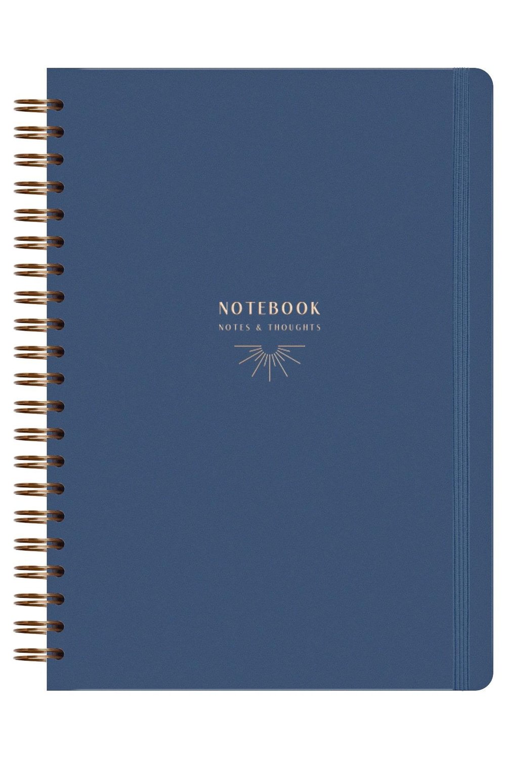 Matt Notebook 20x28 cm A4 Lastikli Spiralli Sert Kapak Not Defteri Çizgili Lacivert
