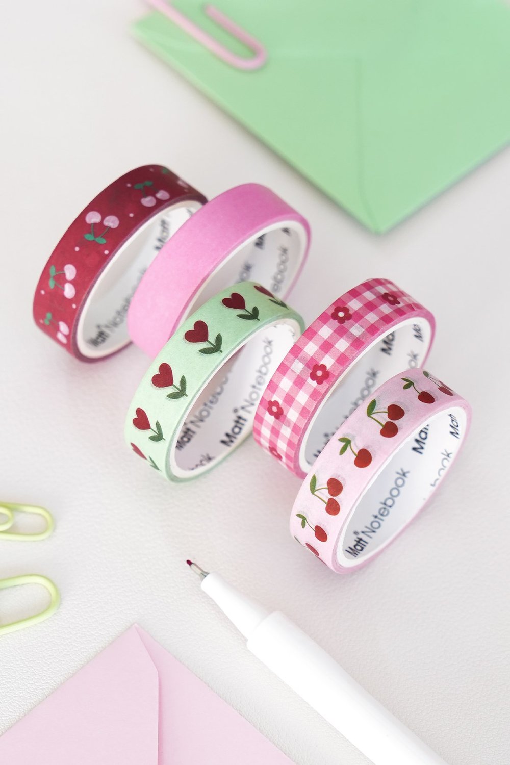 Matt Notebook 5'li Washi Tape Kağıt Bant Seti