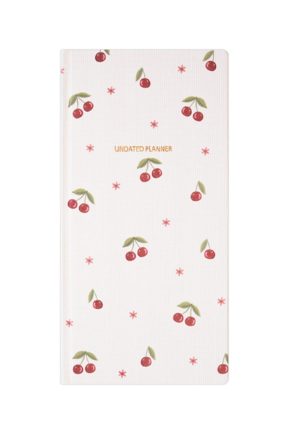 Matt Notebook 9x18 cm Keten Süresiz Haftalık Planlayıcı Kareli Cep Ajandası Kiraz