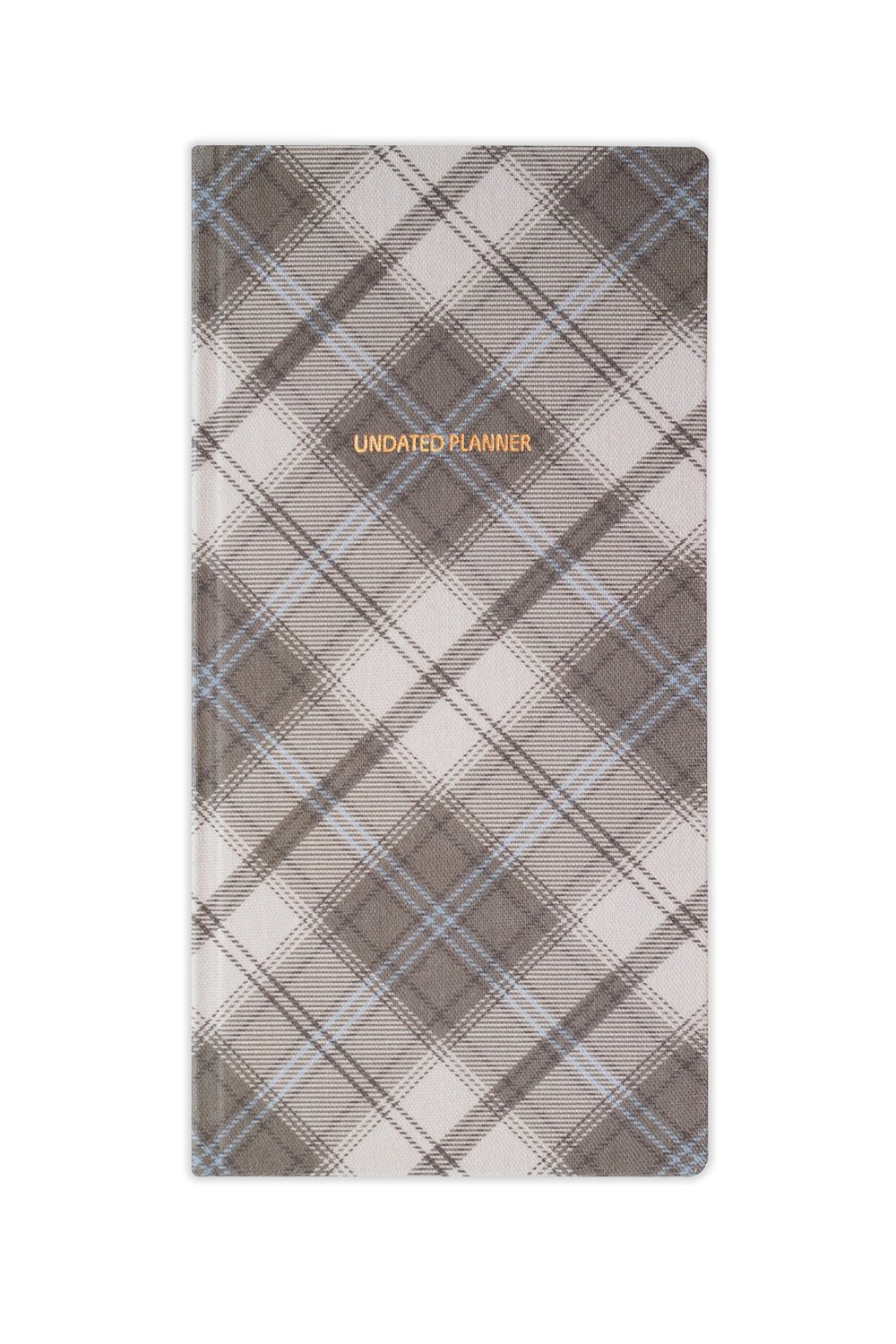 Matt Notebook 9x18 cm Keten Süresiz Haftalık Planlayıcı Kareli Cep Ajandası Ekose