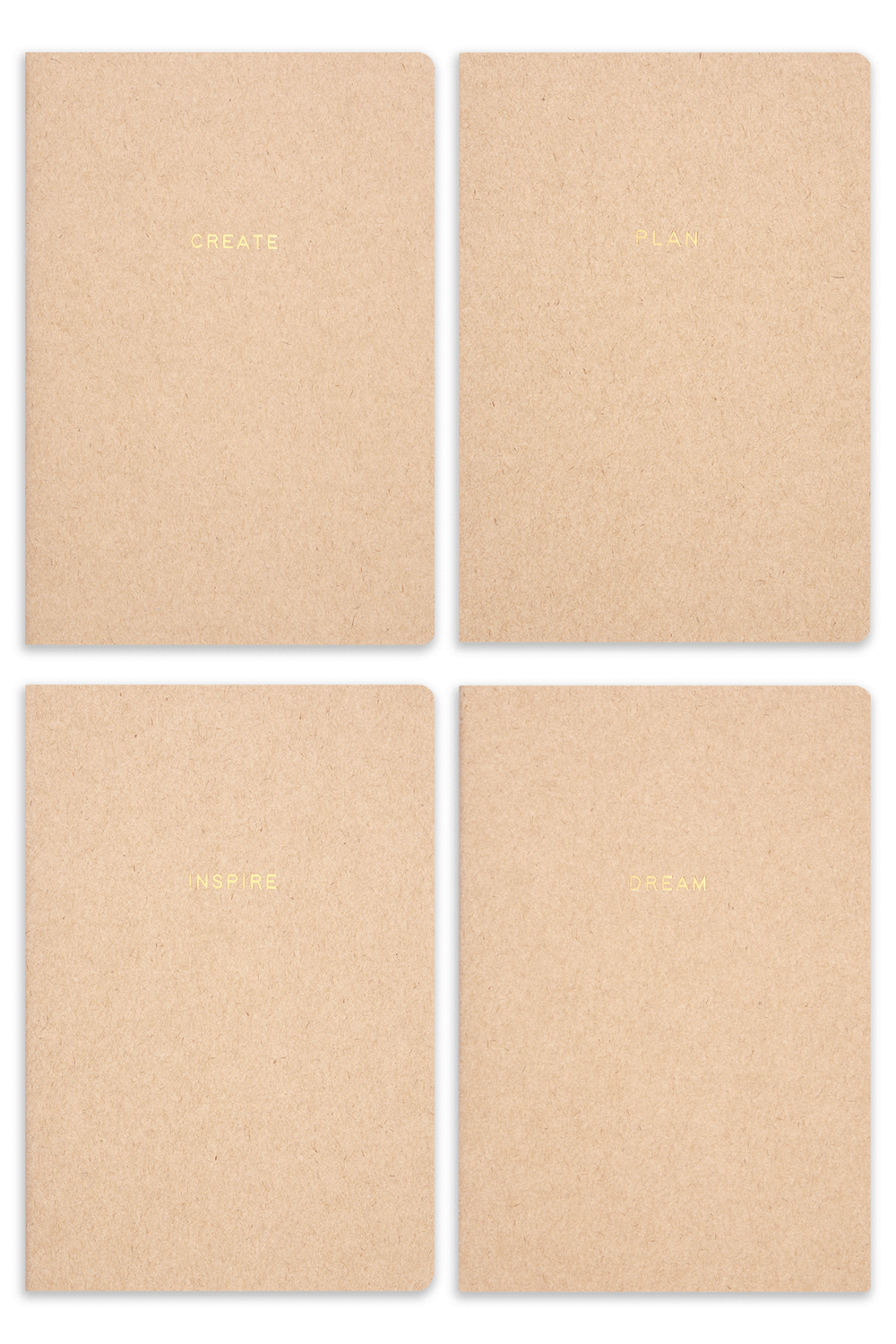 Matt Notebook A5 4'lü Defter Set Çizgili Terzi Dikiş Kraft Geri Dönüşümlü