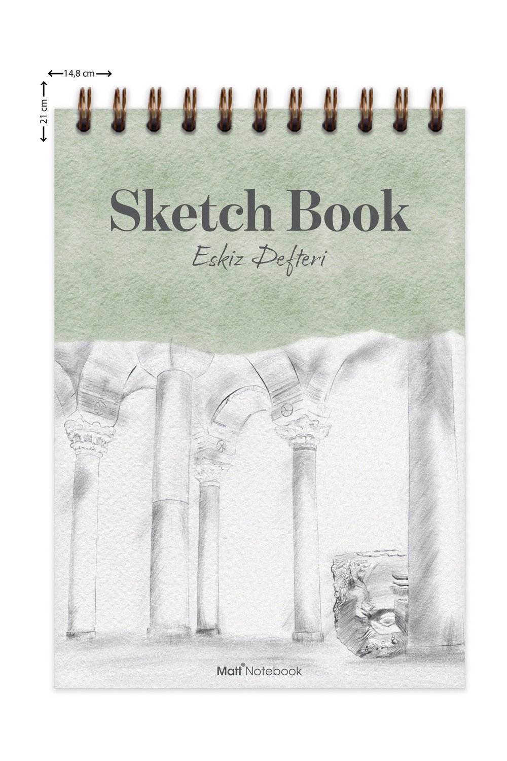 Matt Notebook A5 Eskiz Defteri Sketch Book 50 Yaprak 150 gr Kalın Kağıt